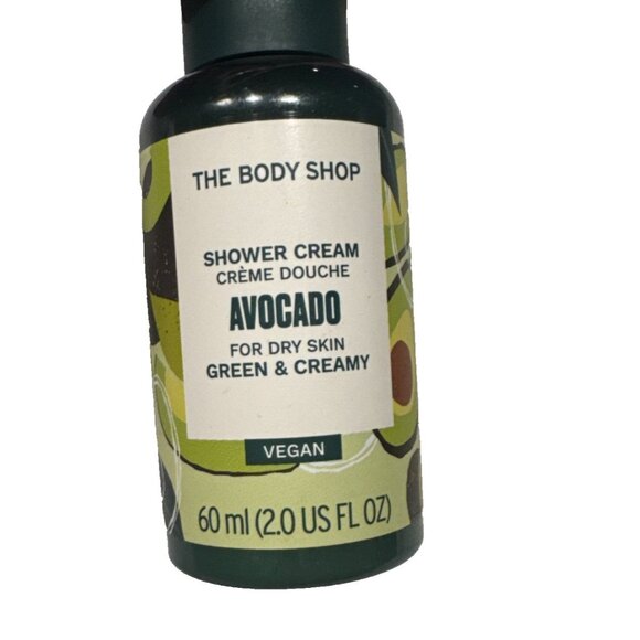 THE BODY SHOP Vegan Shower Cream Set of 2 Travel Size Almond Milk & Avocado - Picture 4 of 5